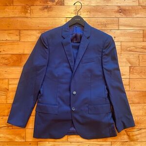💙 J. Crew Navy Blue Grey “Ludlow” Men's Suit - Size 40S Jacket and 33x30 Pants